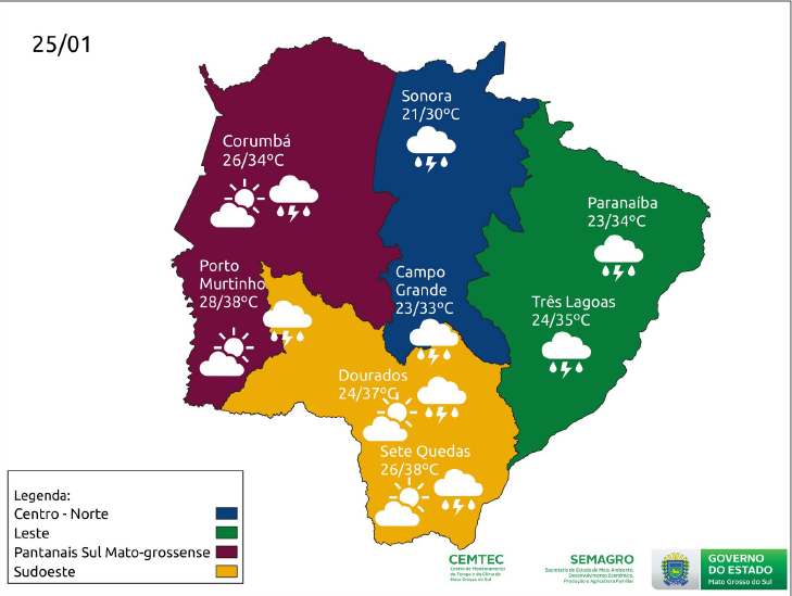 Dia será de calor intenso em Mato Grosso do Sul