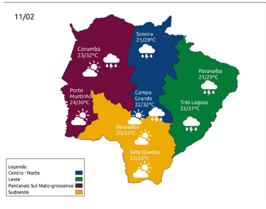 Final de semana terá sol, calor, baixa umidade do ar e pancadas de chuva no Estado