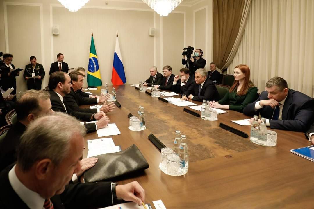 Após reunir-se com Putin, Bolsonaro participa de reunião com o presidente da Duma