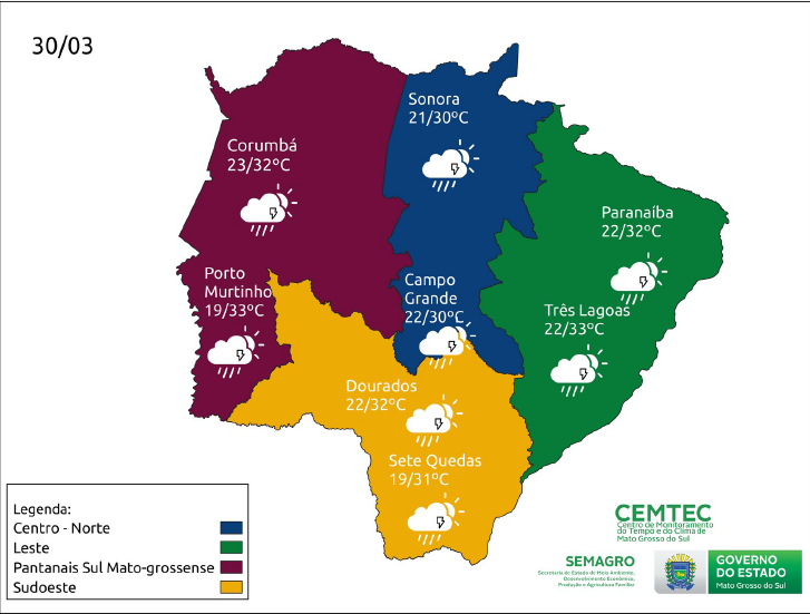 Mudanças à vista: frente fria e massa de ar polar mudam o clima em Mato Grosso do Sul