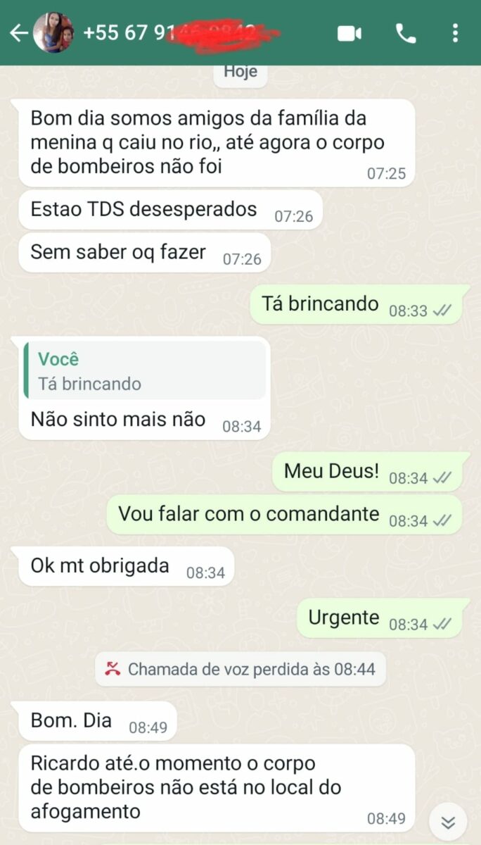 Após 15 horas, bombeiros da capital chegam em Água Clara para resgatar corpo de criança no Rio Verde