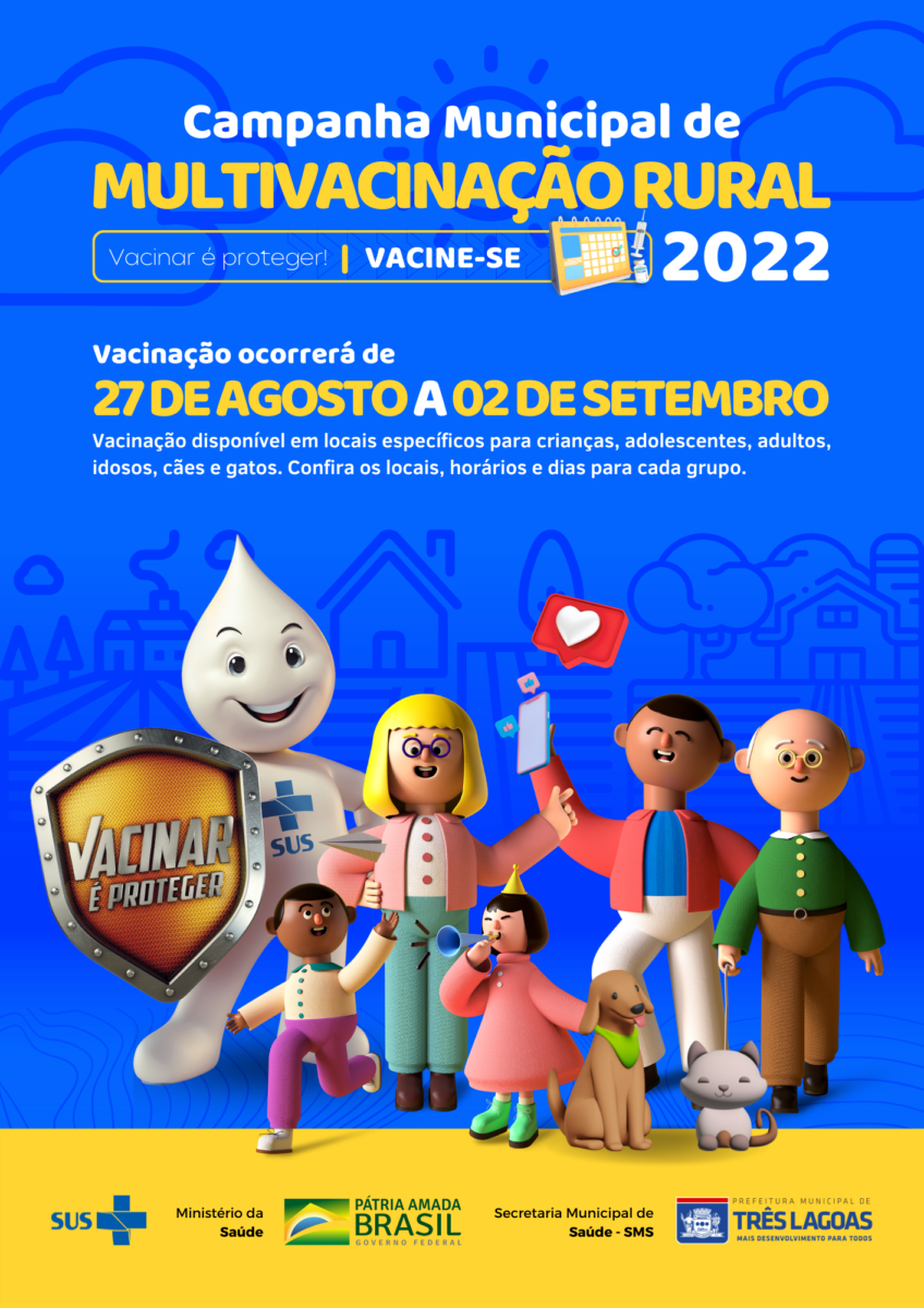 Multivacinação Rural 2022 de TL será entre os dias 27 de agosto a 02 de setembro, veja locais