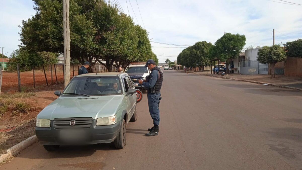 Conscientização: PM realiza Blitz em Água Clara