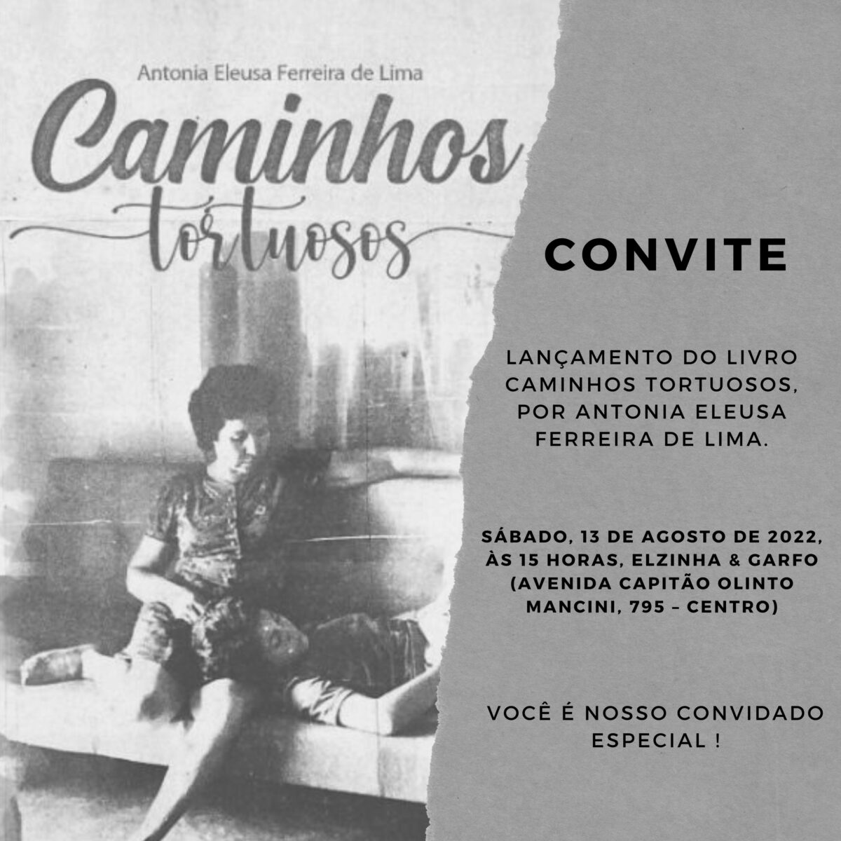 Trêslagoense lança livro "Caminhos Tortuosos''