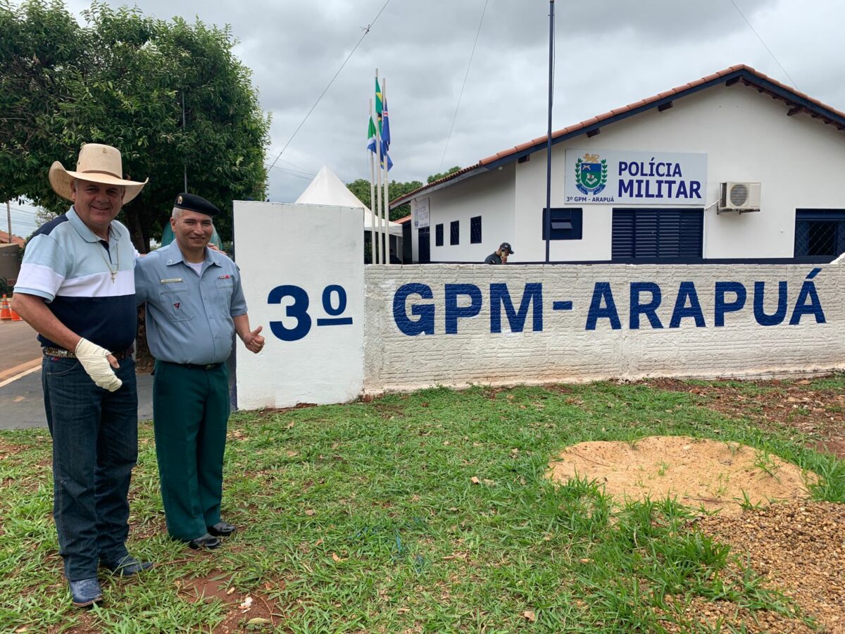 Prefeito acompanhou a reinauguração do 3º Grupamento de Polícia Militar (GPM) de Arapuá