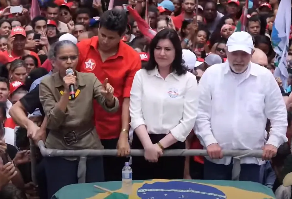 Lula, Simone Tebet e Marina Silva fazem campanha em Minas Gerais