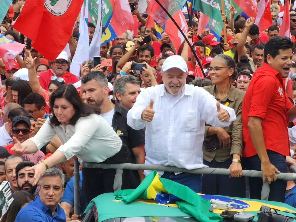 Lula, Simone Tebet e Marina Silva fazem campanha em Minas Gerais