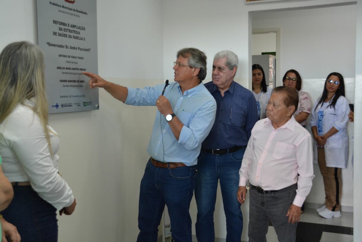 <strong>Akira prestigia inauguração de reforma e ampliação de unidade de saúde que homenageia ex-governador André Puccinelli em Brasilândia</strong>