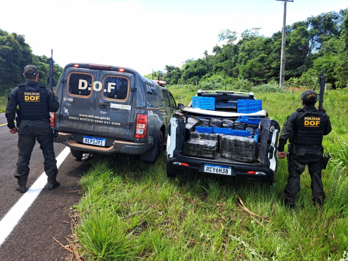 DOF apreende mais de uma tonelada de droga em camioneta roubada este mês em SP