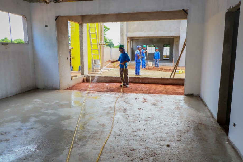 Construção do novo Centro de Educação Infantil Santa Luzia já está 50% realizada