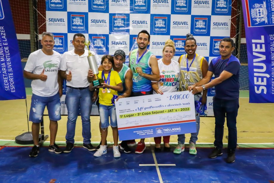 Com vitória do Despachante 3 Lagoas no futsal masculino, SEJUVEL premia campeões da 3ª Copa SEJUVEL