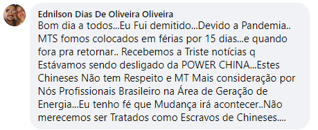 Três Lagoas: Justiça reconhece condutas chinesas como assédio e discriminação contra trabalhadores na Usina Jupiá