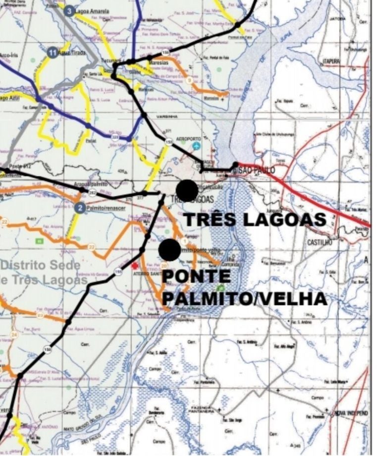 Devido fortes chuvas, Ponte do Córrego Palmito volta a ficar interditada para reparos