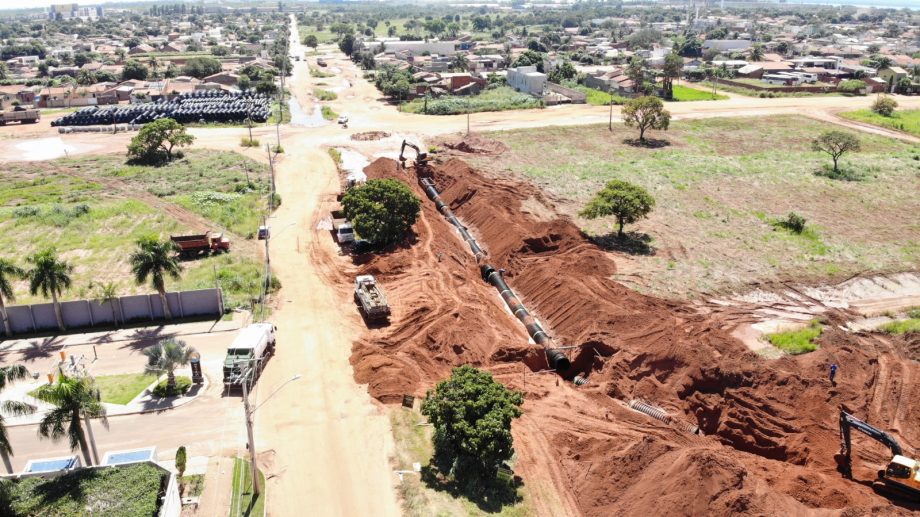 Obra de drenagem da Avenida Jary Mercante volta ao cronograma após chuva dar trégua, veja como está