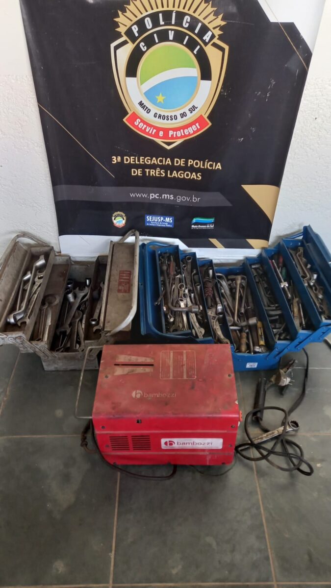 Policiais Civis e Militares recuperam veículo e produtos furtados de oficina mecânica em Três Lagoas