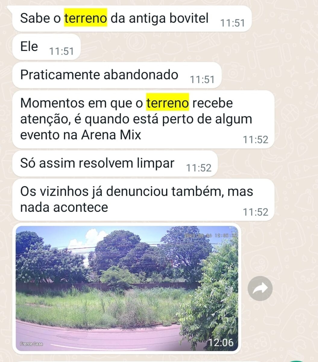 TERRENO SUJO: Prefeitura de Três Lagoas coloca sete fiscais nas ruas para notificar donos de imóveis