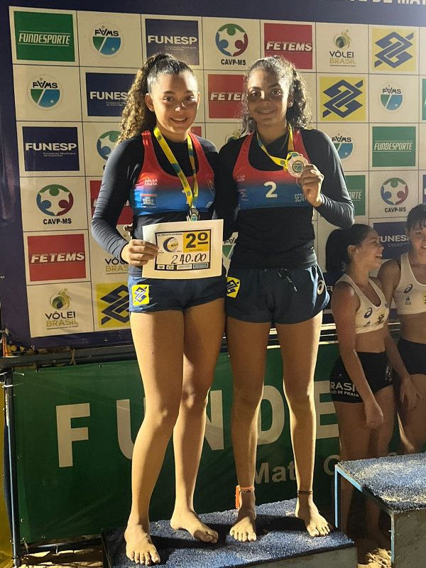 Duplas da SEJUVEL conquistam 5 medalhas no XII Circuito Estadual de Vôlei de Praia em Campo Grande