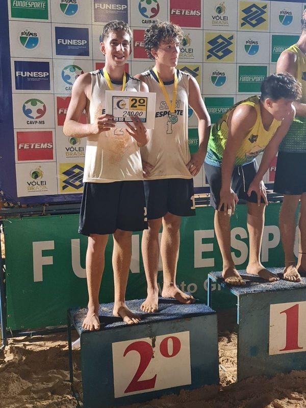 Duplas da SEJUVEL conquistam 5 medalhas no XII Circuito Estadual de Vôlei de Praia em Campo Grande