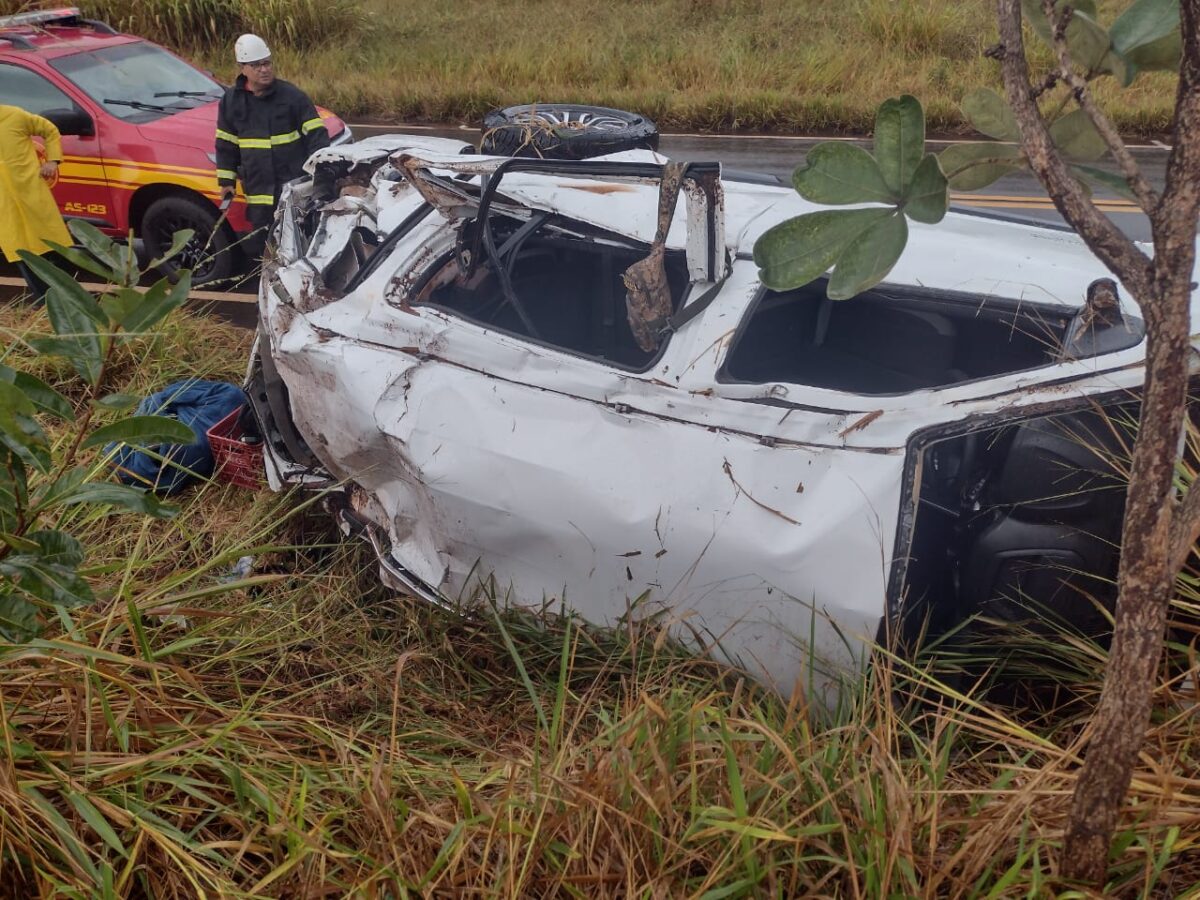 Comandante-geral da PMMS sofre acidente na MS 040, em Santa Rita do Pardo