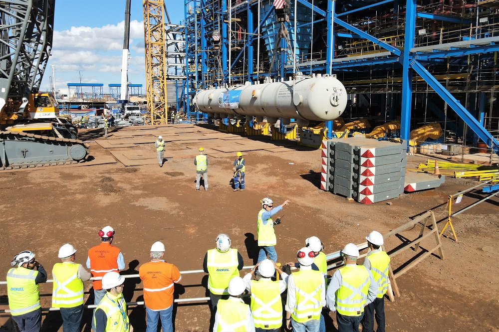 Suzano conclui montagem da estrutura metálica da Caldeira de Recuperação, peça-chave da nova fábrica em Ribas do Rio Pardo