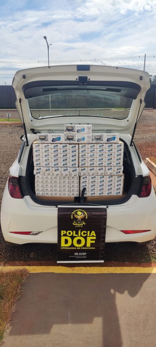 DOF apreende quatro veículos carregados com cigarros contrabandeados do Paraguai