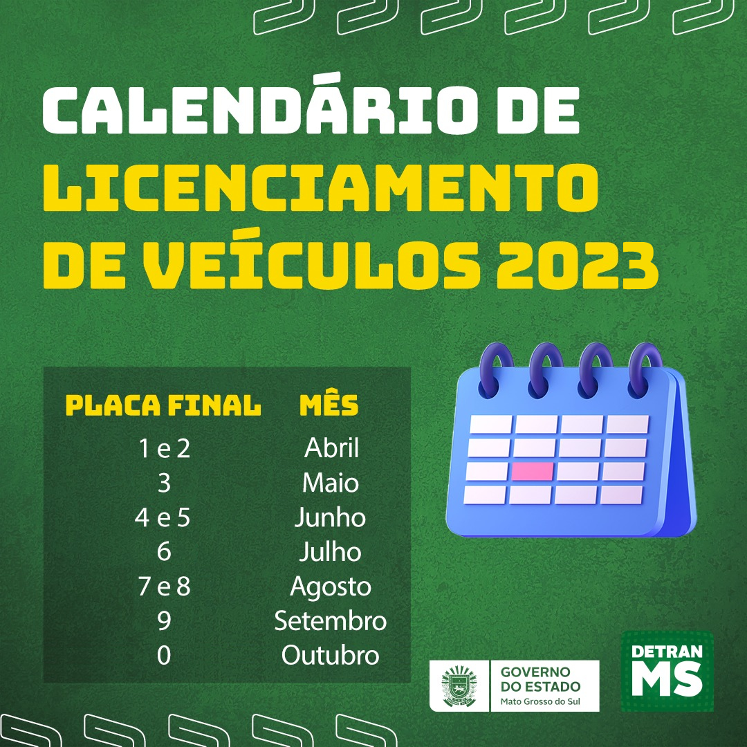 Confira calendário de licenciamento; maio é de pagamento dos veículos com placas final 3