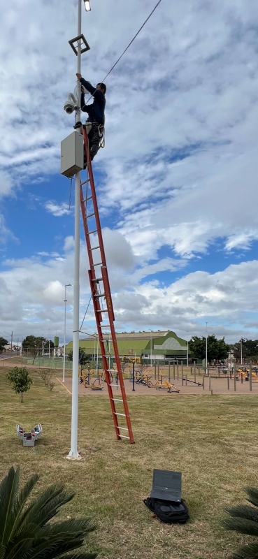 Brasilândia inicia o monitoramento por câmeras nos prédios públicos, Praça Santa Maria e Complexo Esportivo