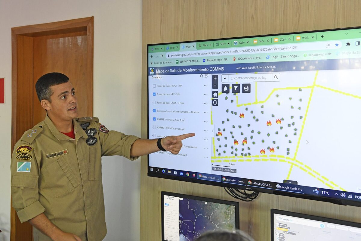 Com tecnologia, monitoramento e parceria com a Nasa, bombeiros de MS atuam na prevenção e combate a incêndios florestais