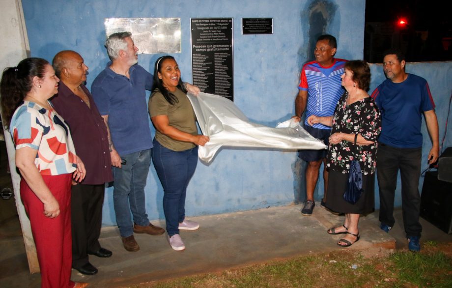 Prefeitura de Três Lagoas inaugura Iluminação de Led no campo de futebol de Arapuá