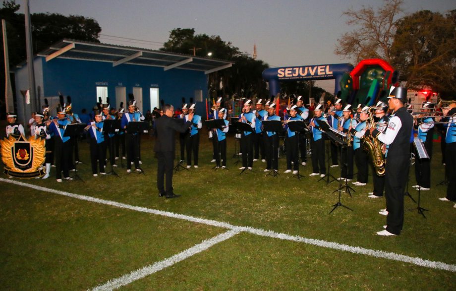 Prefeitura de Três Lagoas inaugura Iluminação de Led no campo de futebol de Arapuá