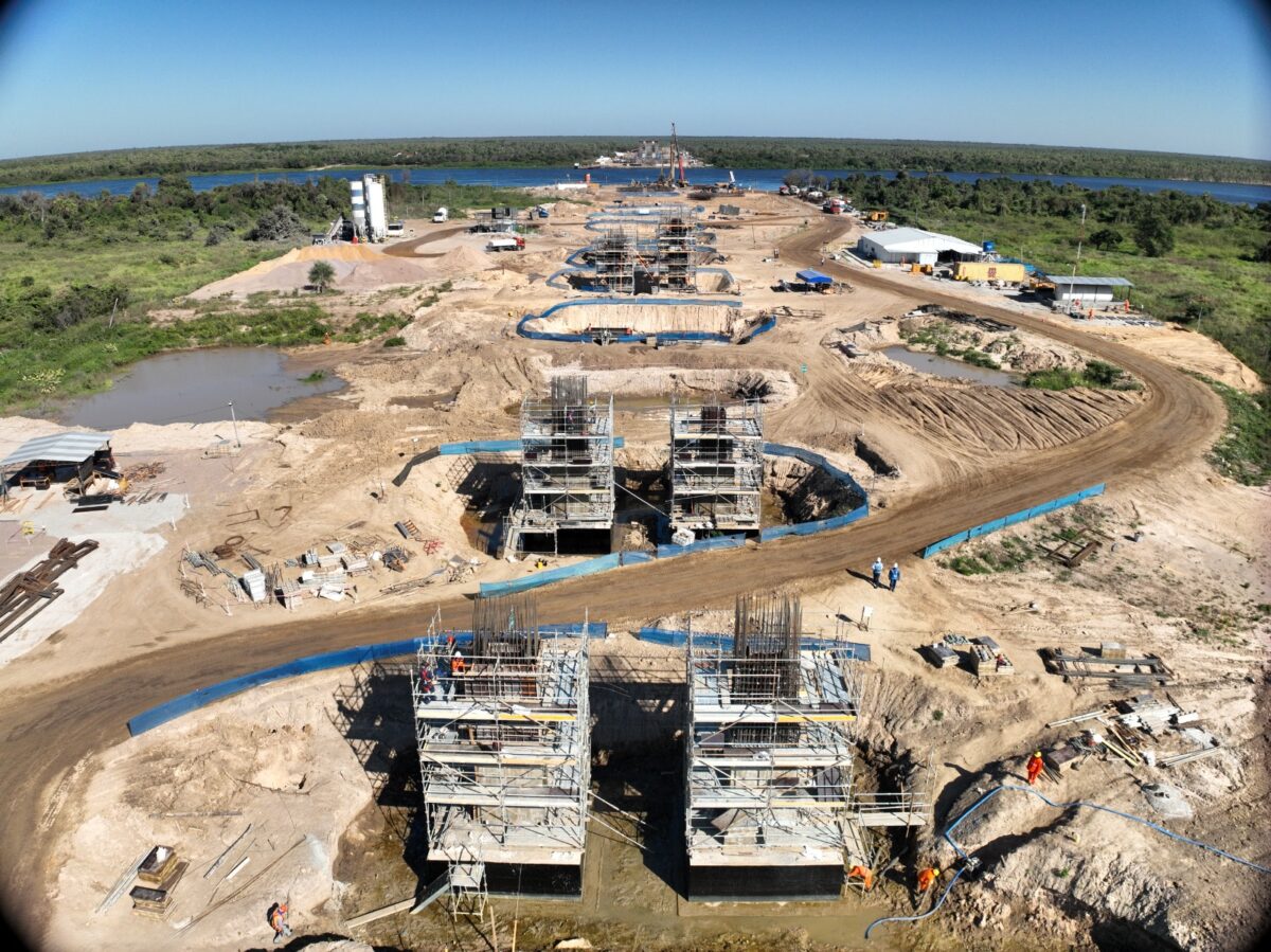 Com várias frentes de trabalho, obra da ponte da Rota Bioceânica avança no Brasil e Paraguai