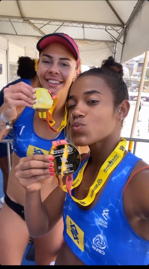 Em dupla com a catarinense Victória, Aninha Santos é campeã da 7ª etapa do Circuito Brasileiro de Vôlei de Praia