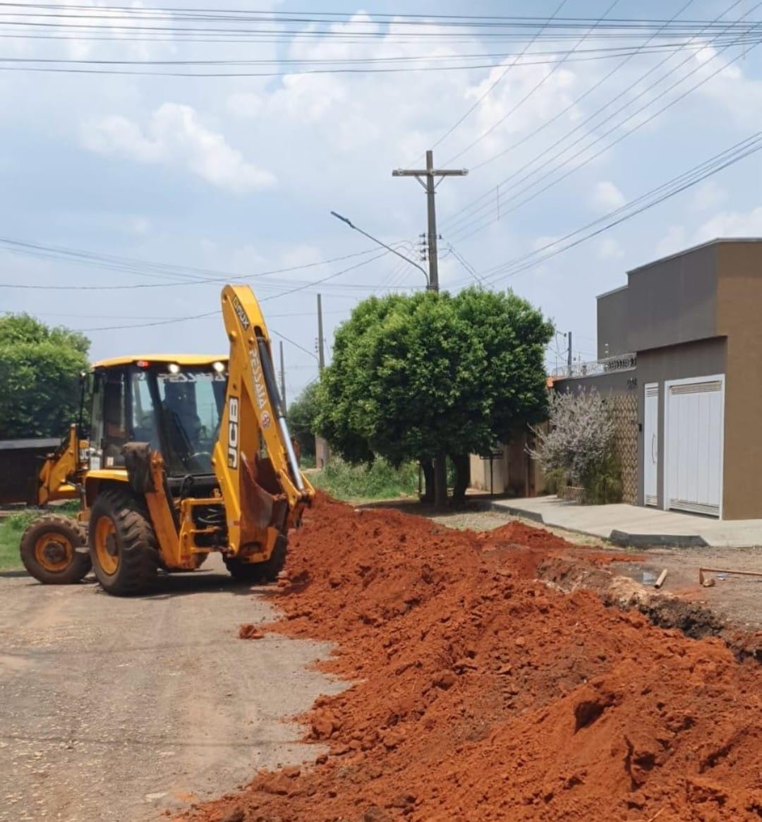 Coronel David comemora início das obras de extensão da rede de esgoto em Aparecida do Taboado