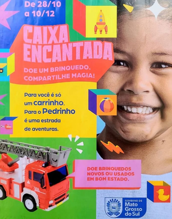 Corpo de Bombeiros de Aparecida do Taboado arrecada brinquedos para crianças carentes