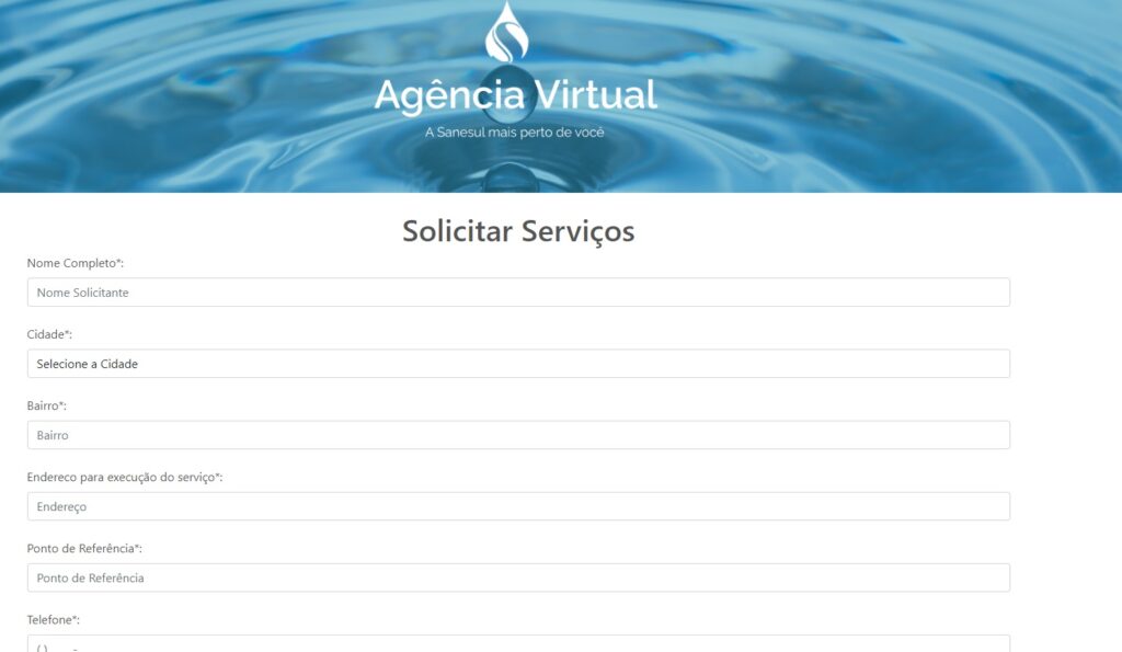 Sanesul disponibiliza atendimento online para vários serviços