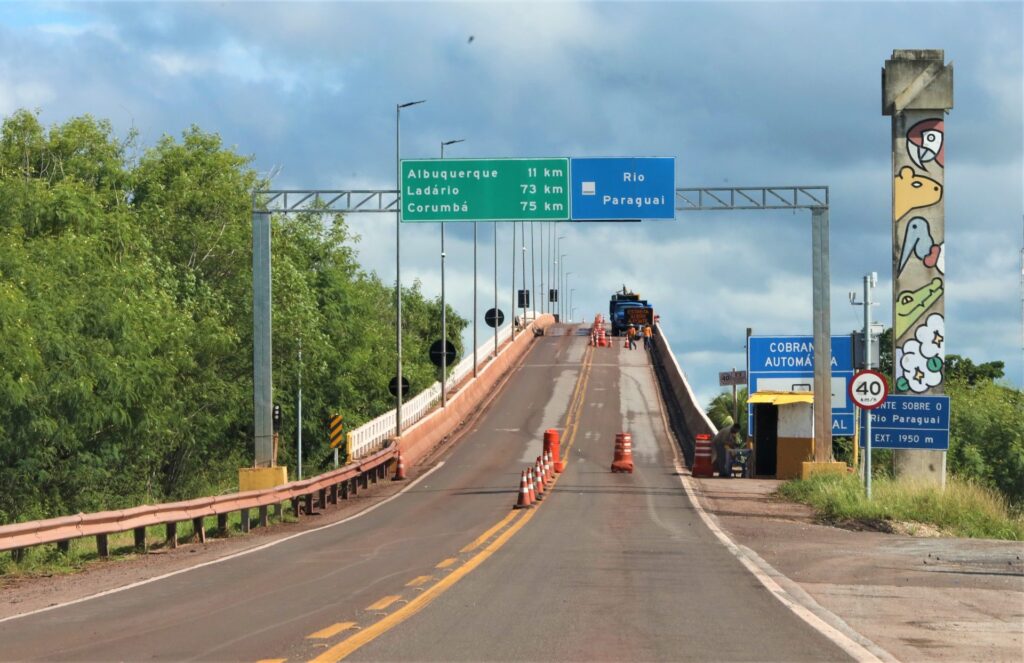 BR-262: ponte sobre o Rio Paraguai em Corumbá vai receber 1ª etapa de concretagem