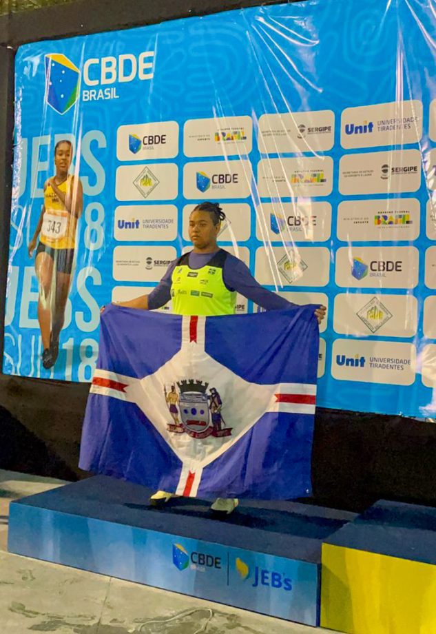 Vitória Barreto é vice-campeã brasileira no arremesso de peso nos Jogos Escolares Brasileiros Sub-18