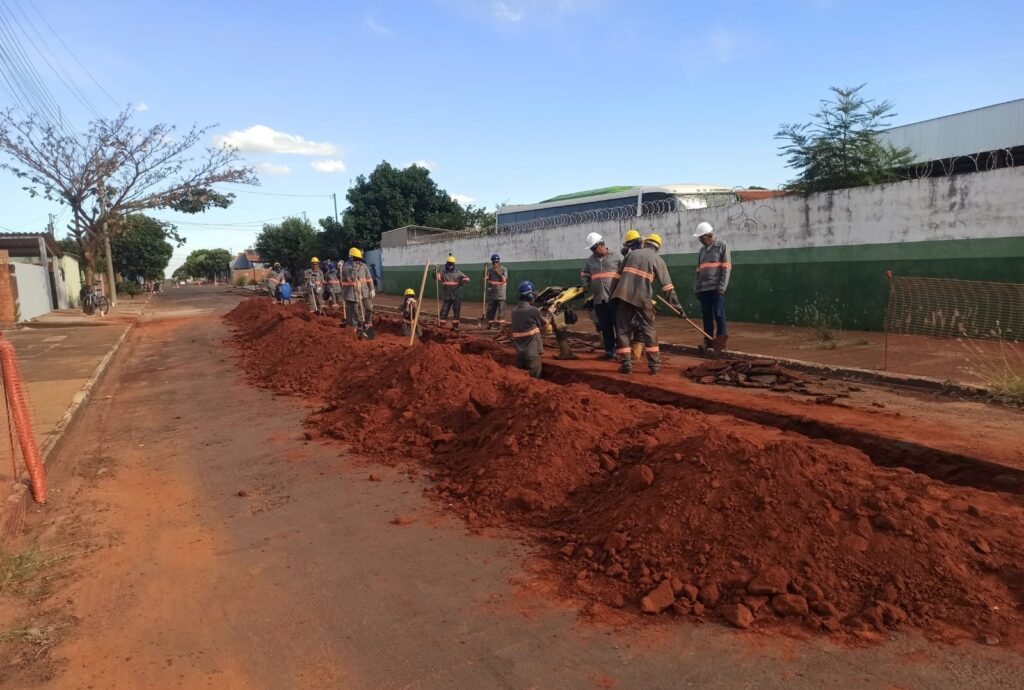 Sanesul inicia implantação de rede de esgoto no Jardim Campo Grande