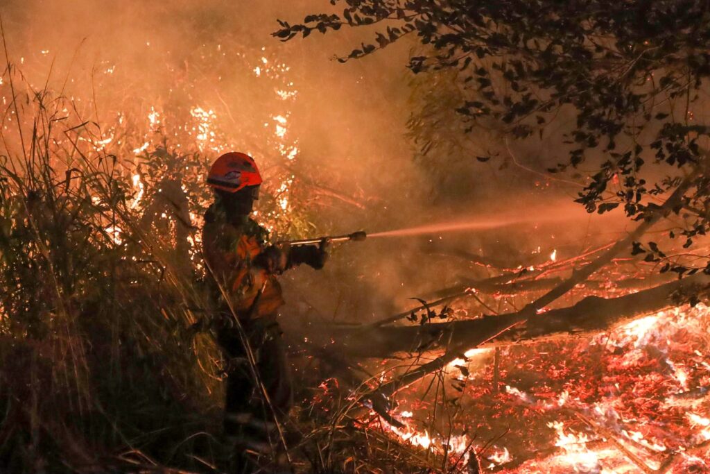 Combate direto e noturno segue como estratégia para controlar focos em seis pontos do Pantanal