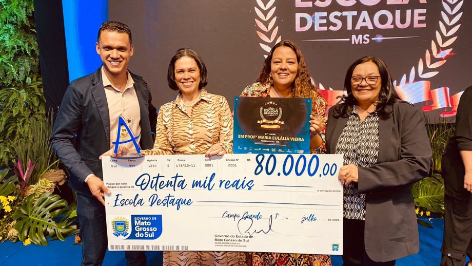 Três Lagoas é destaque em cerimônia de premiação do Programa “Ms Alfabetiza – Todos pela Alfabetização da Criança”