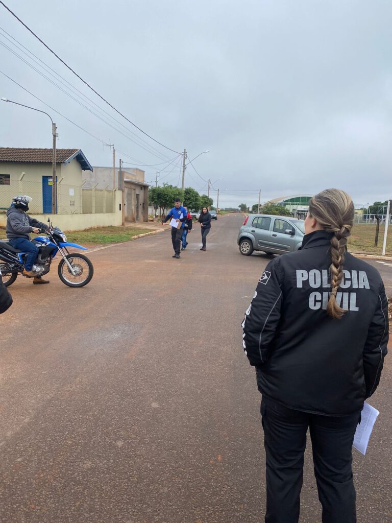 Polícia Civil realiza reprodução simulada de uma tentativa de homicídio ocorrido em março deste ano em Bataguassu