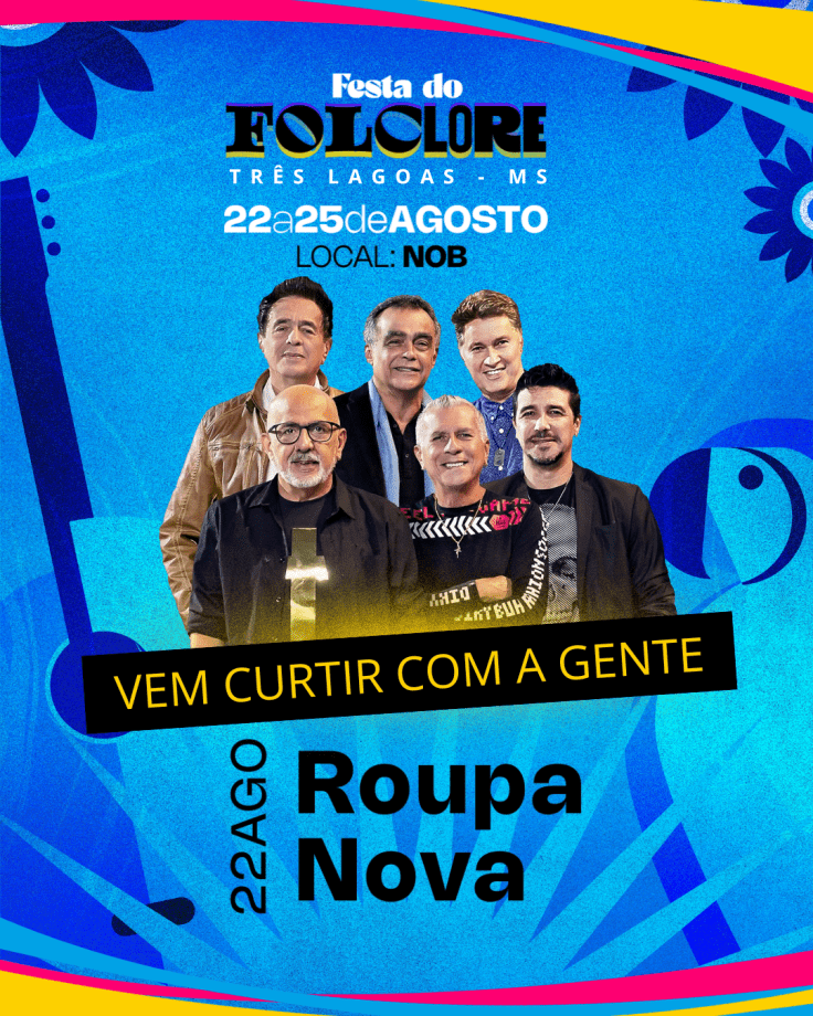 VEM AÍ! 34ª Festa do Folclore de Três Lagoas; confira a programação