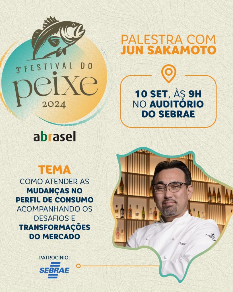 Abrasel MS realiza 3º Festival do Peixe com palestra do Chef Jun Sakamato