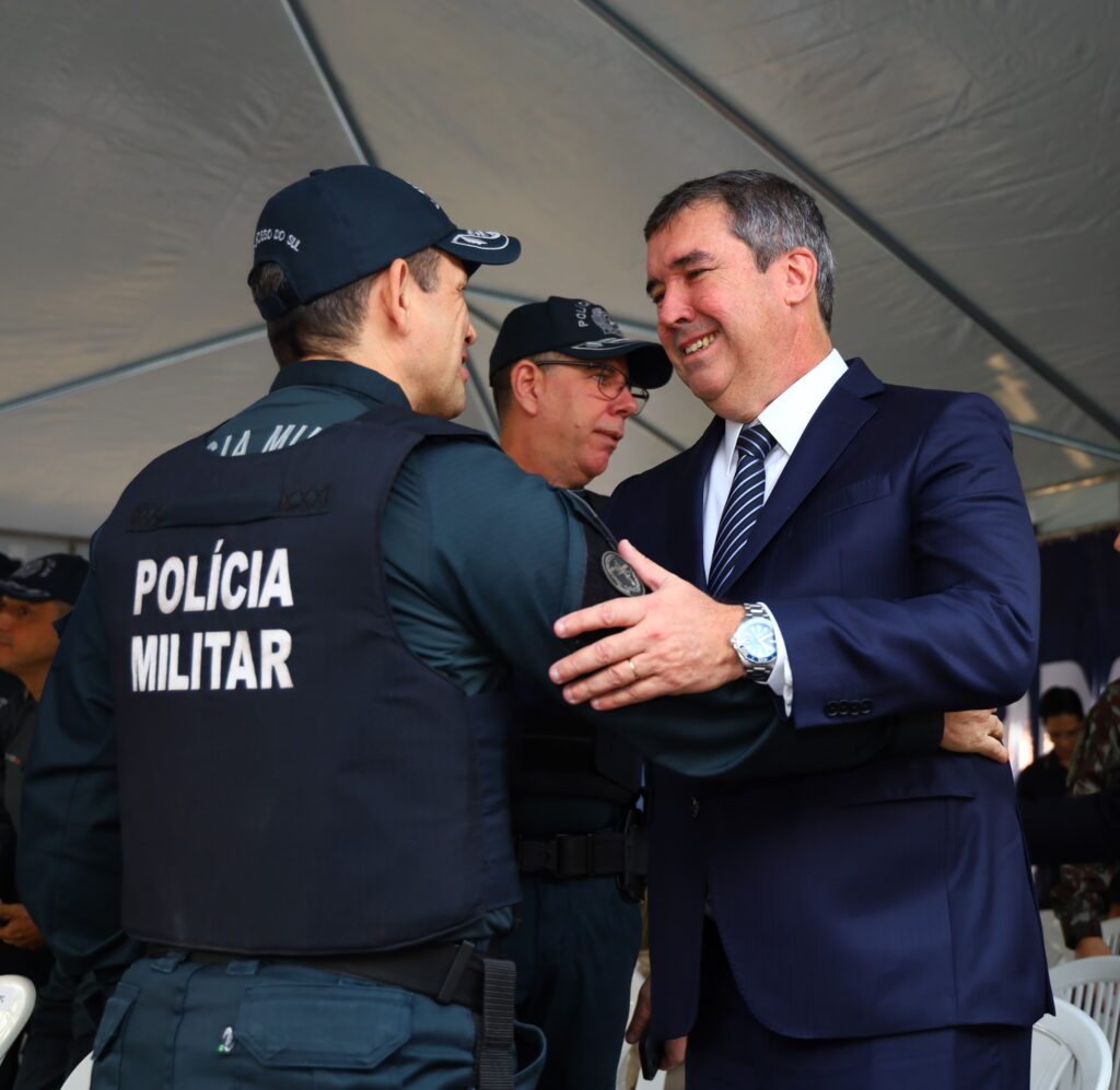 Delegado-Geral da Polícia Civil prestigia solenidade de formatura de 479 novos soldados da Polícia Militar em Campo Grande