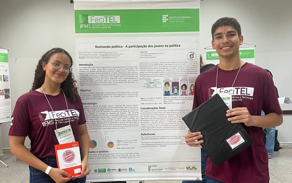 Alunos da Escola Sesi de Aparecida do Taboado são premiados em feira de ciências do IFMS