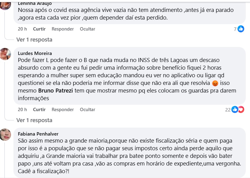 Moradores denunciam caos no atendimento do INSS em Três Lagoas: ‘agência vazia, um deserto’