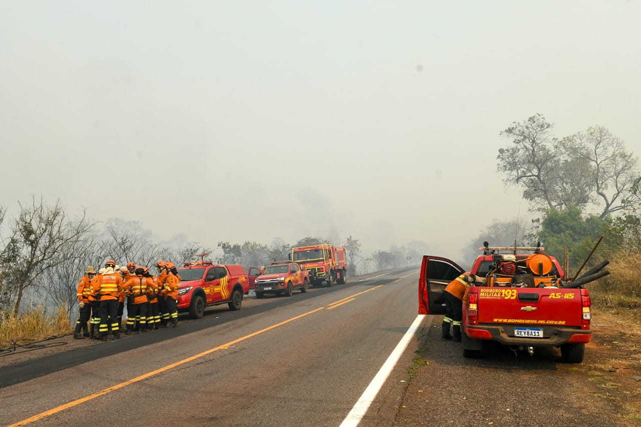 Com chuva abaixo da média e altas temperaturas, MS prepara ações de combate aos incêndios florestais