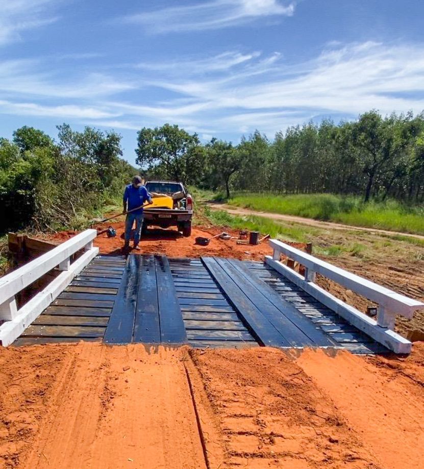 Prefeitura de Três Lagoas constrói nova ponte no Distrito de Garcias