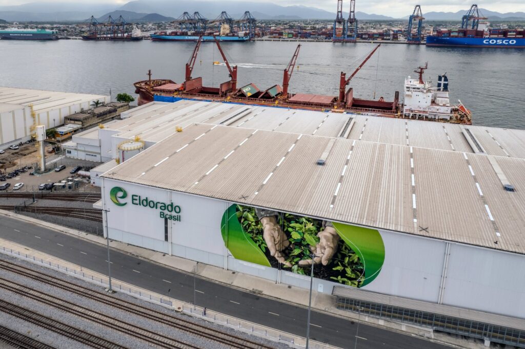 Porto de Santos recebe 1,2 milhão de toneladas a mais de celulose em um ano