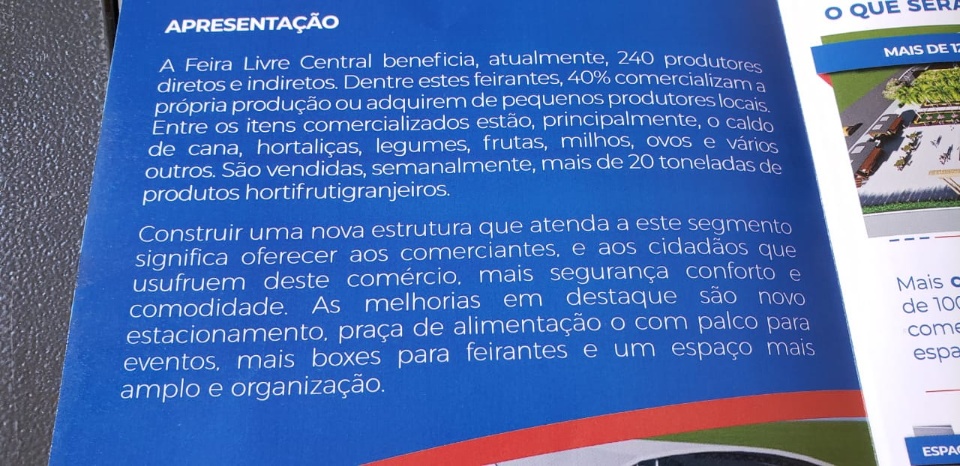 Nova “cara” da Feira Central é mostrada em folhetos produzidos pela Prefeitura